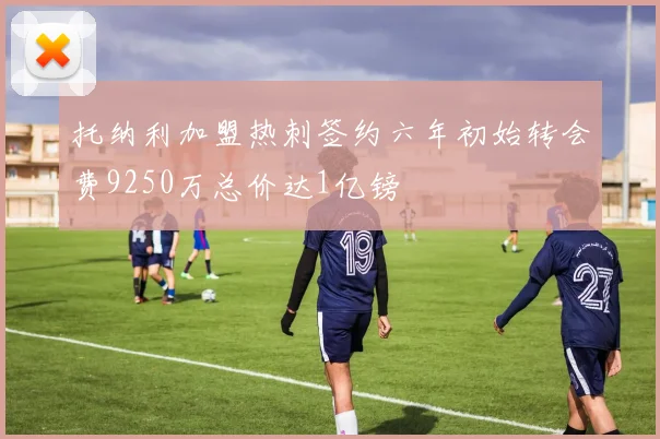 托纳利加盟热刺签约六年初始转会费9250万总价达1亿镑